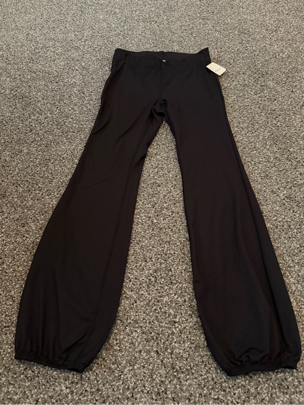 Free People Black Wide-Leg Track Joggers
